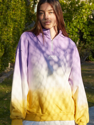 TIE-DYEING HALF ZIP UP SWEATSHIRTS