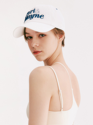 VOLUME LOGO NYLON BALL CAP - WHITE