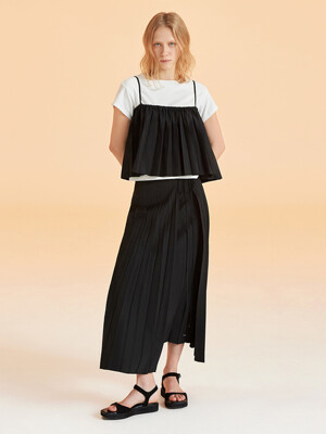[단독] Dorocy Long Pleats Skirt_Black