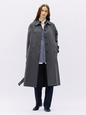 Single Trench Coat_Charcoal