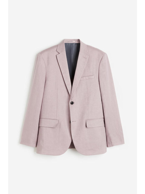 아우터 - 에이치엔엠 (H&M) - Slim Fit 리넨 재킷 라이트 퍼플 0783354022