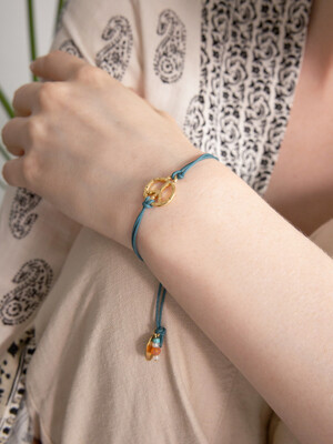 Peace and ethnic knot bracelet