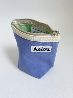 Aeiou Basic Pouch (M size) Hyacinth Purple Blue