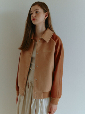 WOOL VARSITY JACKET_CAMEL