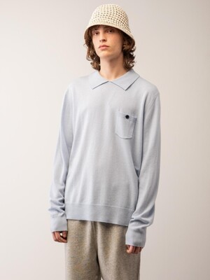 맨 폴로 스웨터 Baby Blue