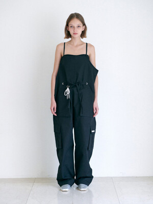 CARGO OVERALL PANTS / BLACK