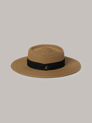 Straw Panama Hat - Black