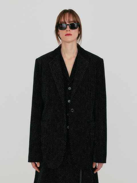 [EENK] / ☆ ZUIEL Wide Lapel Jacket / Jazzy Black ZUIEL Wide Lapel Jacket - Jazzy Black : EENK