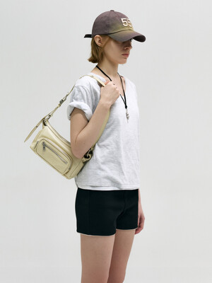OUTPOCKET HOBO MINI_blond wood glossy plain