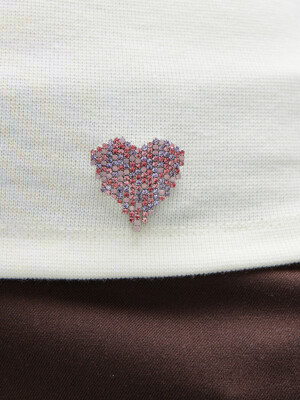 Pinky heart Brooch