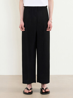 Yoyogi Wide Fit Summer Pleats Pants (Black) TNPA5E210BK