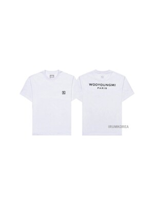 [WOOYOUNGMI] SS25 남성 백로고 티셔츠 W251TS07 701W