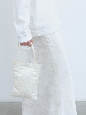 Flower Jacquard Bag-Ivory