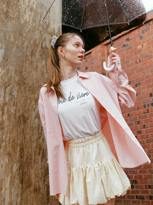 BELLA oversize stripe shirt_PINK