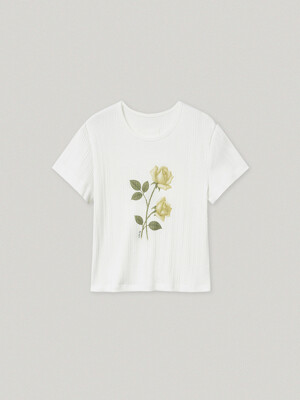 Fleur Ribbed Tee