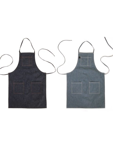 Basic Denim Apron SET (AA1404 Dark blue+Medium blue) 앞치마 2개세트