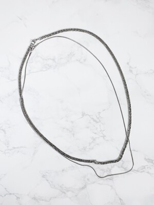 SURGICAL STEEL LAYERED NECKLACE