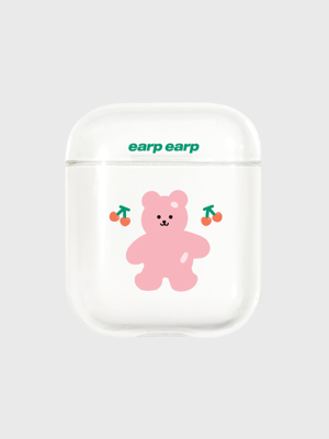 Pink bear friends-clear(Air pods)