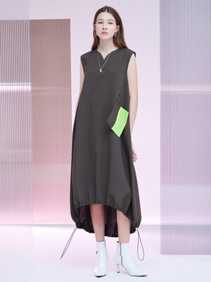 HANGING POCKET A-LINE DRESS_BP4SWD2223