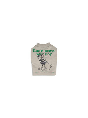 Life is Better with Dog T-shirt for Dog Sand Beige