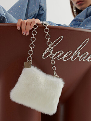 Rena Eco-Fur Bag (white)