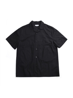 COZY 2-POCKET SHIRT(HALF)_BLACK