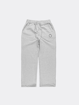 CIRCLE LOGO SWEAT PANTS_HEATHER GREY