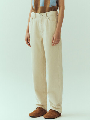 Mid-rise Loose Fit Jeans_CREAM