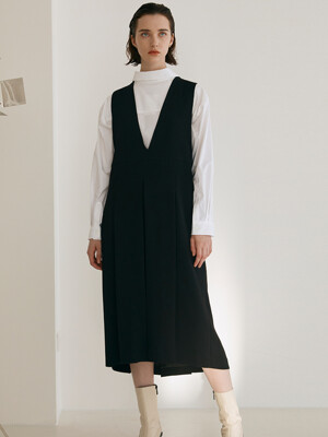 [Drama Signature] Pleated Sleeveless Dress