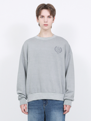 T015 PIGMENT OVER-FIT SWEAT SHIRT_GRAY