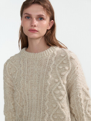 Ignes cable sweater (Ivory)