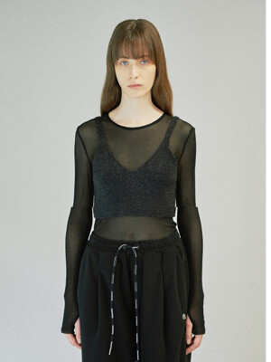 HOLIDAY KNIT SLEEVELESS (black)