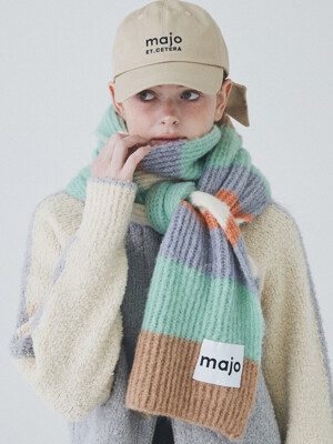 Color Stripe Muffler [Mint]