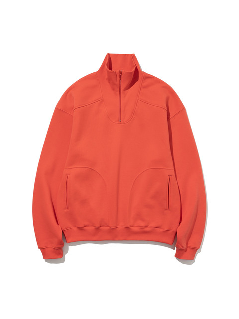 티셔츠,티셔츠 - 노클 (Nocle) - Half Zip Up MTM Red Orange