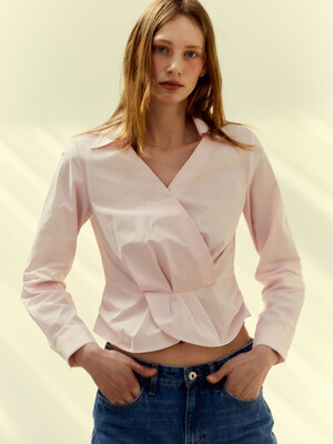 Wrap Shirt_Lightpink