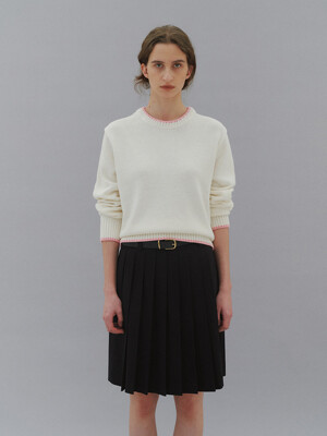 Darby Contrast Knit in Ivory