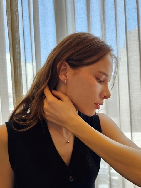 주얼리 - 아크마린 (aqumarin) - D line earrings
