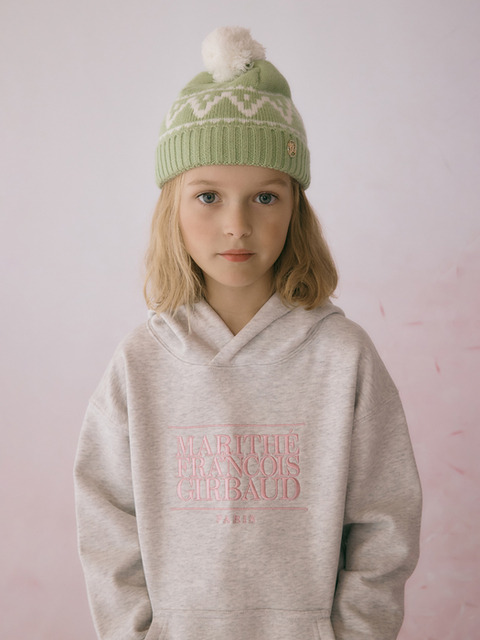 키즈어패럴 - 마리떼프랑소와저버 (Marithe Francois Girbaud) - ENFANT CLASSIC LOGO HOODIE light heather gray