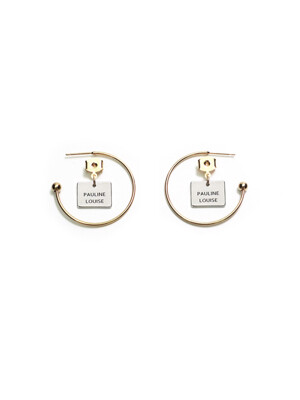 Material Earrings Gold│머테리얼 귀걸이 골드