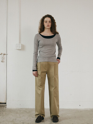 Bass cotton trousers (Beige)