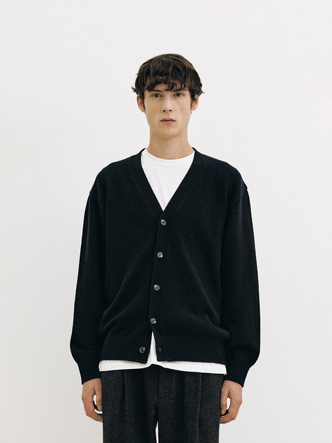 니트,니트 - 더웨더이즈어썸 (theweatherisawesome) - Wool Comfort Cardigan (D/Navy)