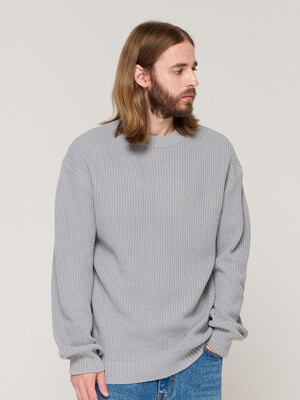 DAILY HACHI ROUND KNIT (GRAY)