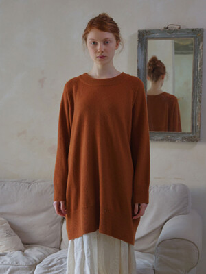 Cashmere round long knit