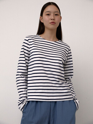 Stripe Long Sleeve T-Shirts (White)