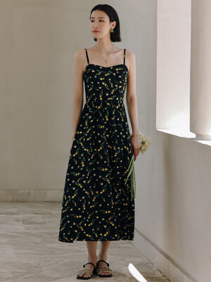 LS_Floral tubu top sleeveless dress