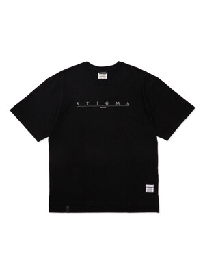 Serif Oversized Short Sleeves T-Shirts Black