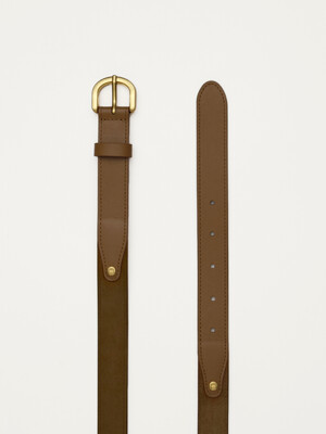 Suede Leather Belt (Brown)