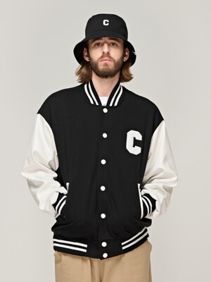 C LOGO CB VARSITY JACKET (BLACK)