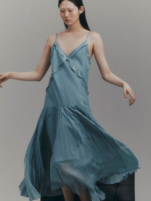 String Sleeveless Layered Long Dress (Solid)_LFDAM24360MIX