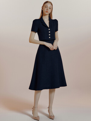 Cristal tweed midi skirt(3colors)
